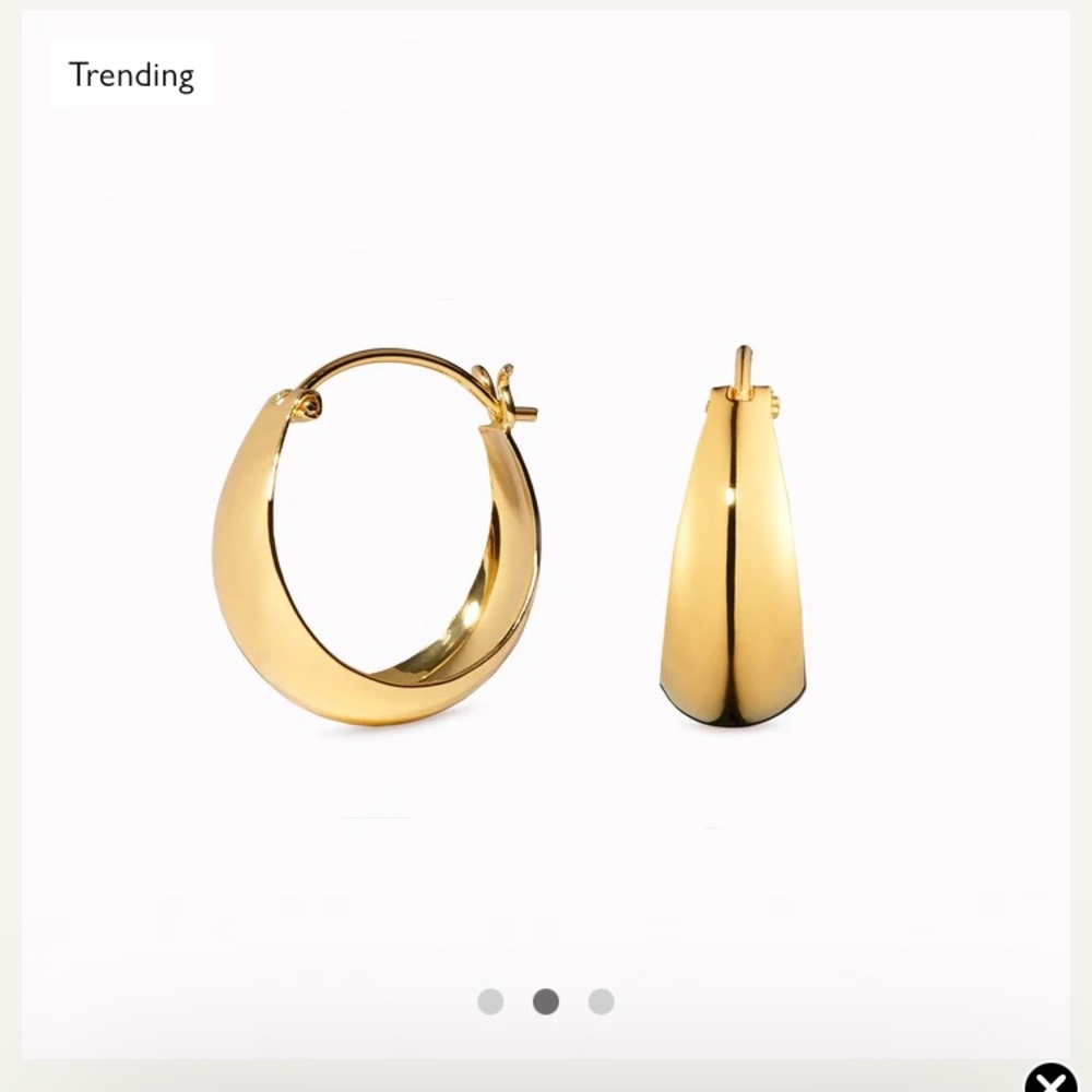 Linjer Jorunn 18k gold vermeil earrings - Picture 5 of 7